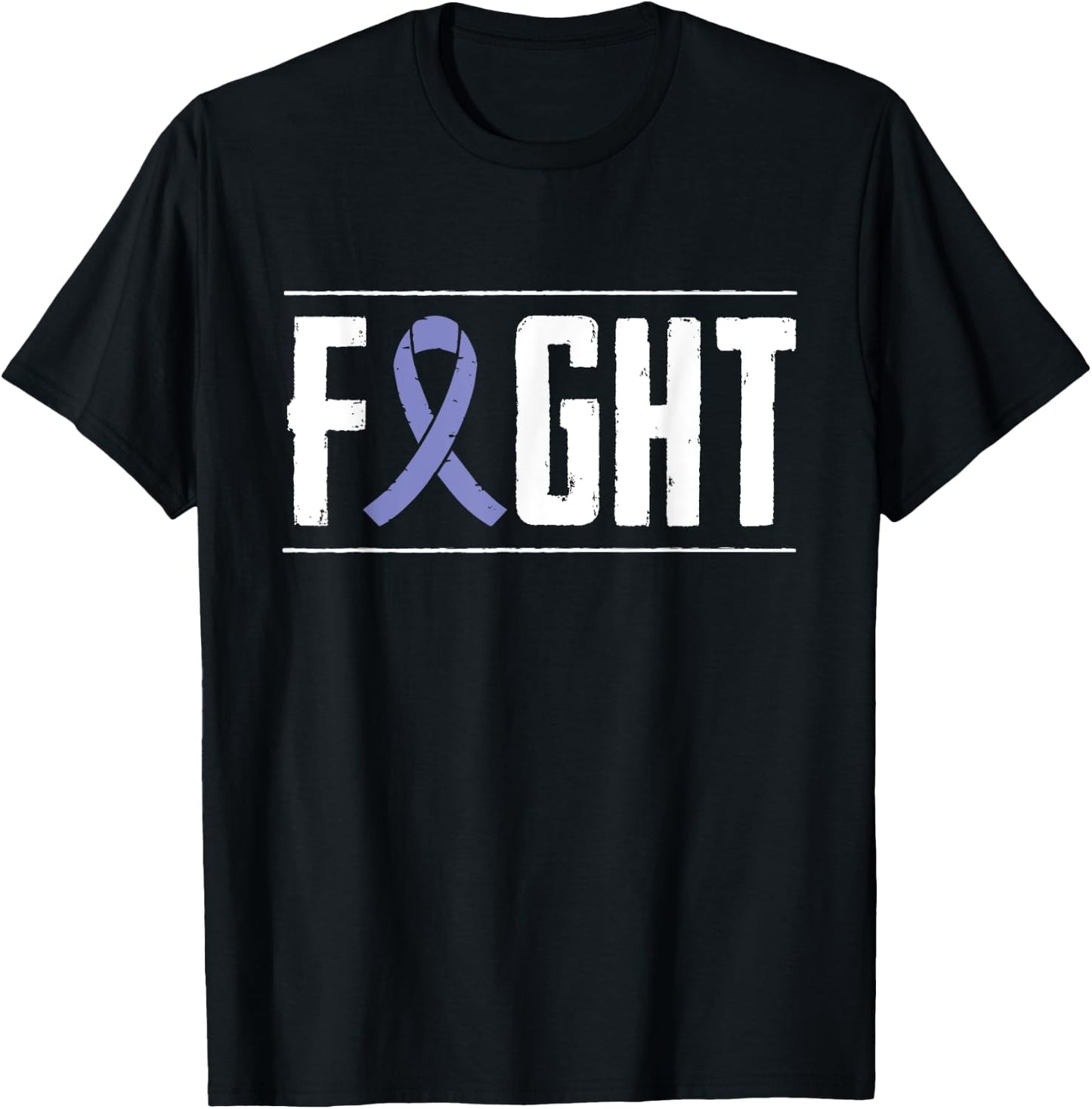 Stomach Cancer Fight Cancer Ribbon T-Shirt - T-Shirt | Black