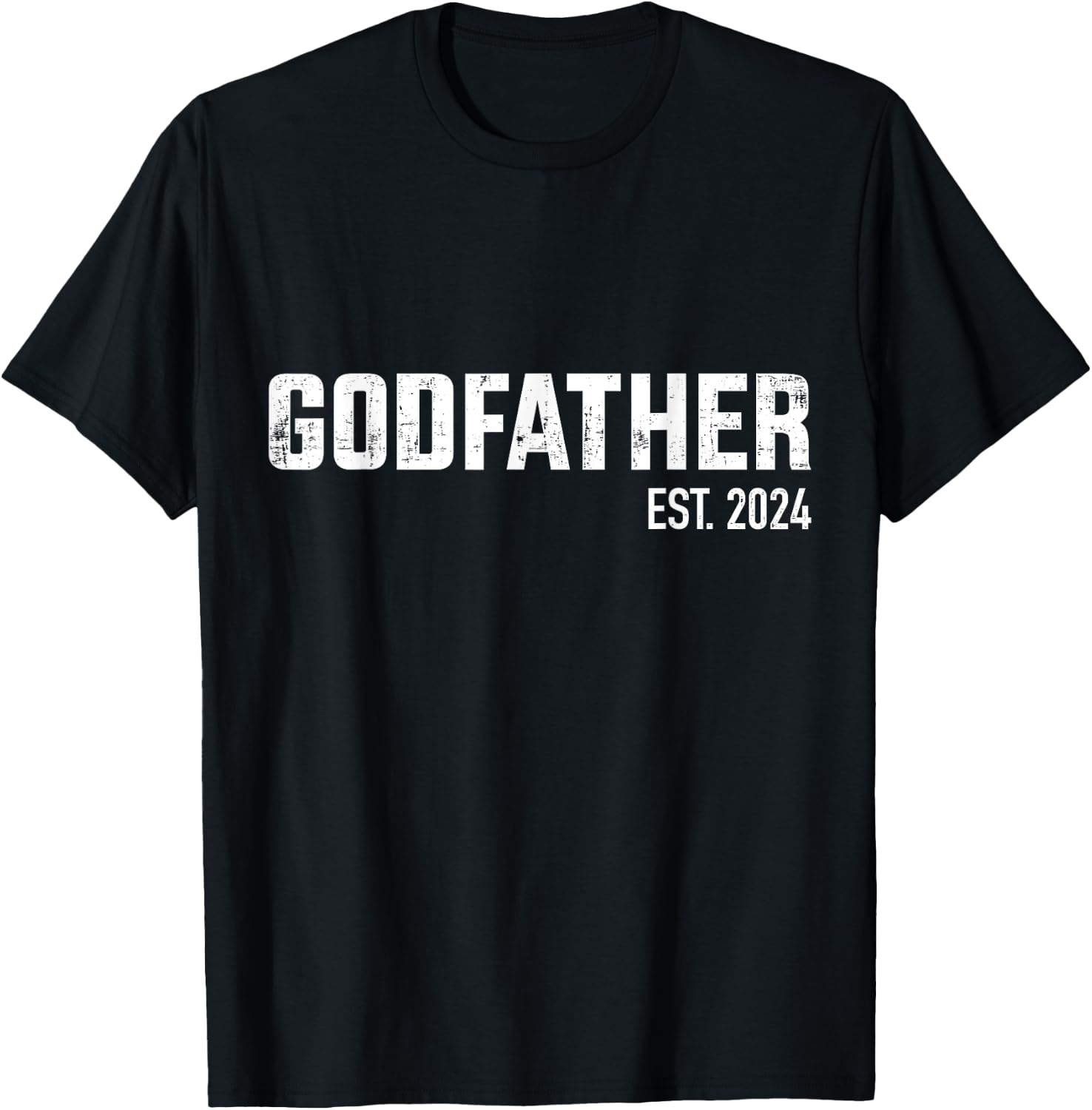Godfather est. 2024 for pregnancy announcement baby shower T-Shirt - T-Shirt | Black
