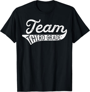 Team Third Grade - Student Teacher Back to School T-Shirt - T-Shirt | Black