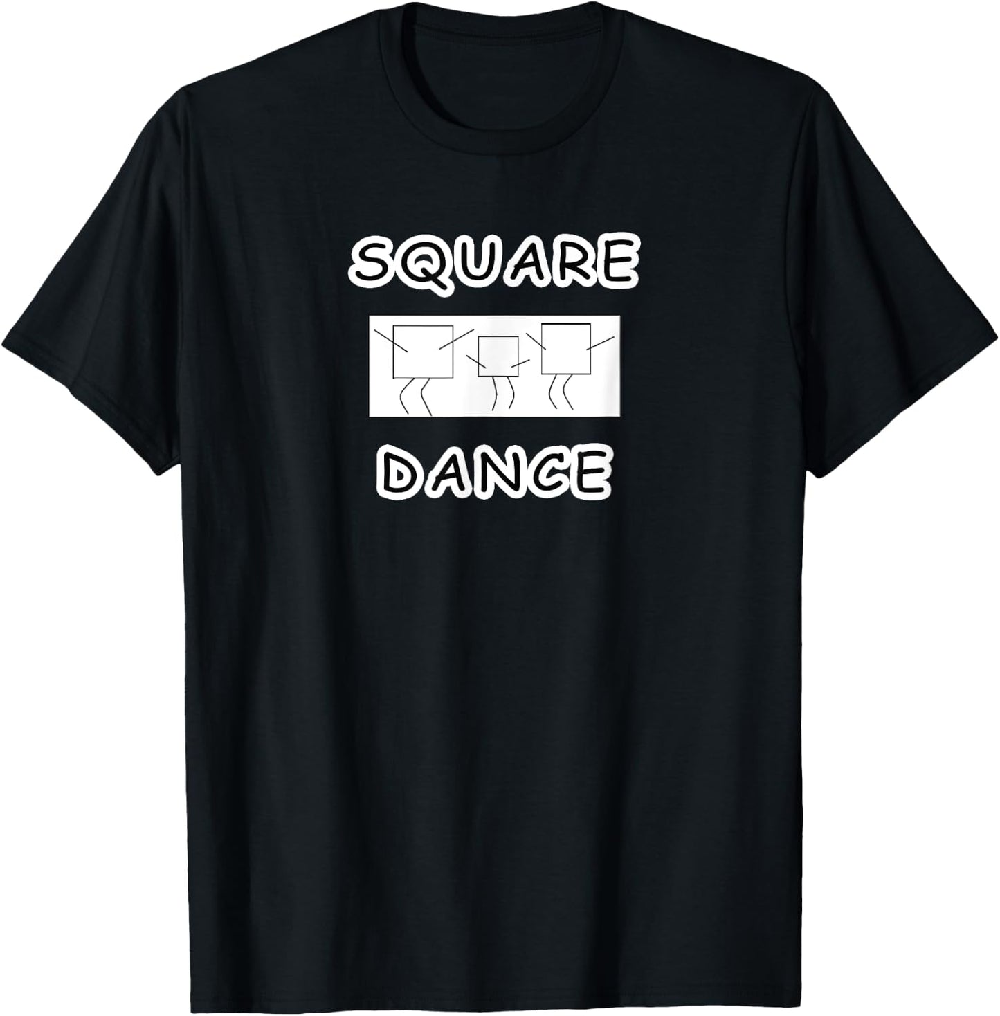 Square Dance With Dancing Squares Funny T-Shirt - T-Shirt | Black