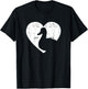 Animal Duck Heart Valentines Day Women Girls T-Shirt - T-Shirt | Black