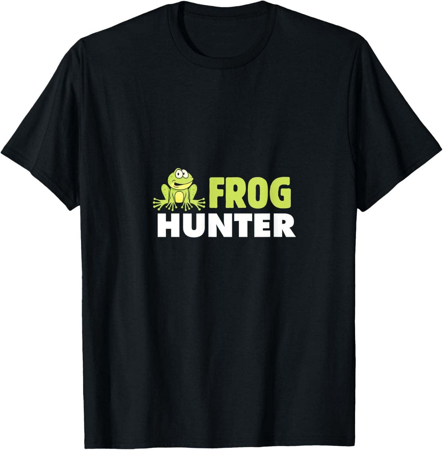 Frog Hunter Amphibians Hunter Reptile Lovers Bug Vintage T-Shirt - T-Shirt | Black