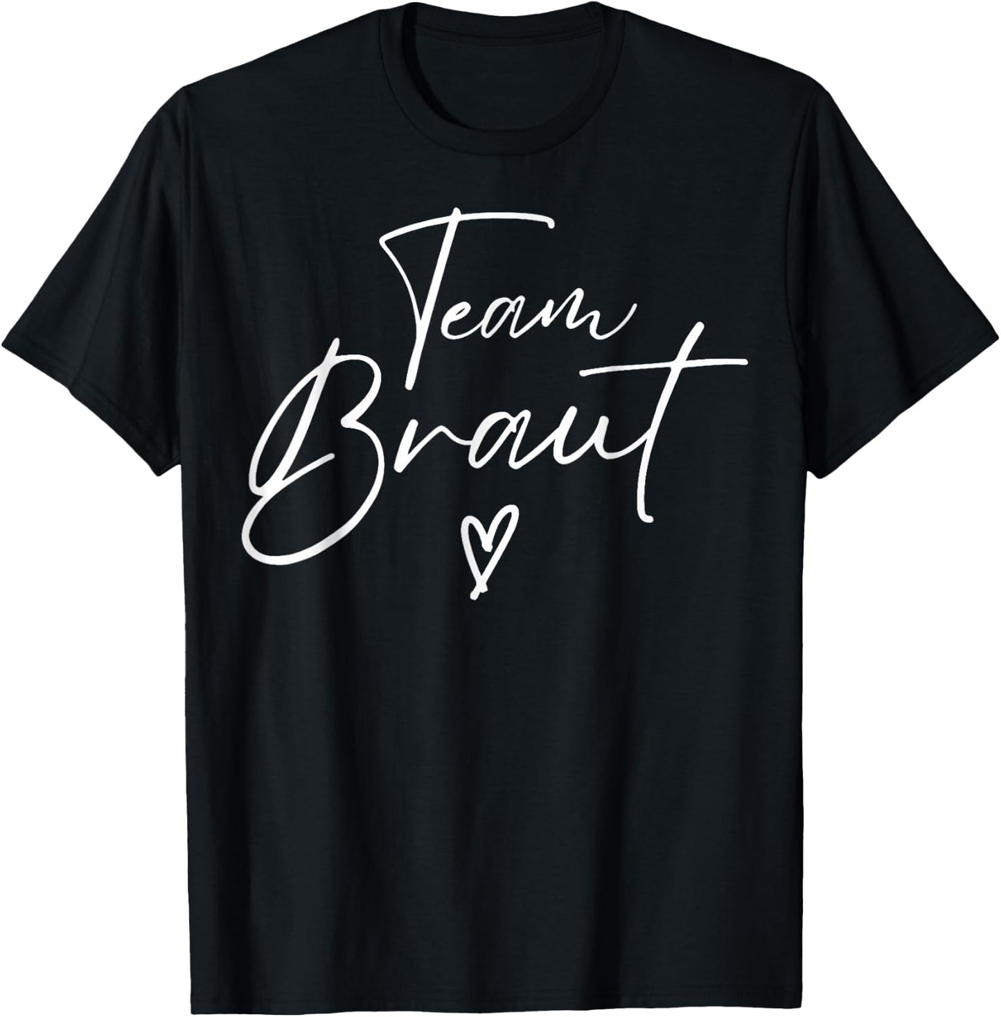 JGA Bride Team Bride Stag Night Subtle Heart T-Shirt - T-Shirt | Black
