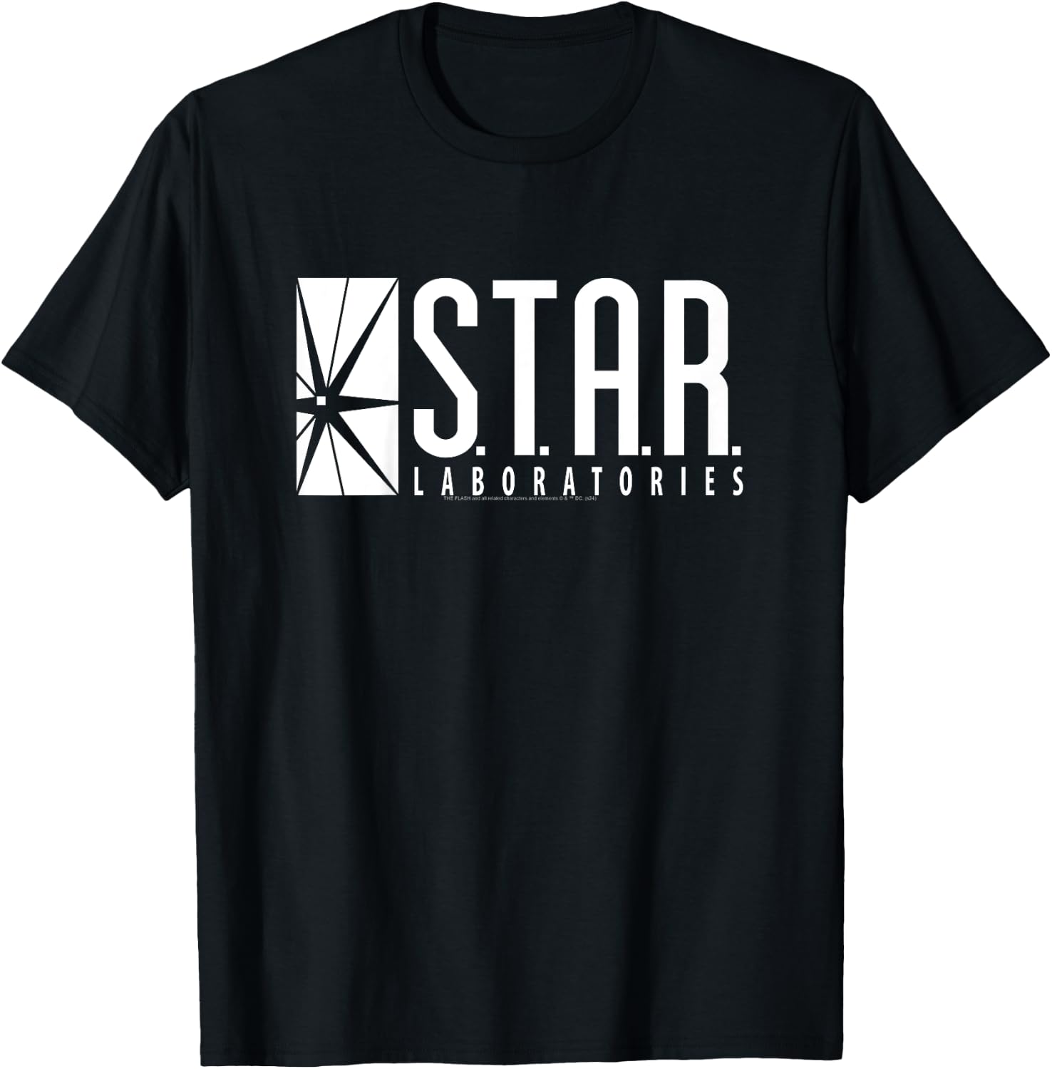 Kids DC Comics Flash Star Labs Logo White Camiseta , Black, 2 T-Shirt - T-Shirt | Black