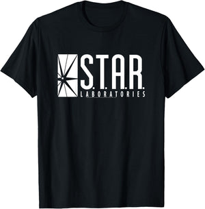 Kids DC Comics Flash Star Labs Logo White Camiseta , Black, 2 T-Shirt - T-Shirt | Black