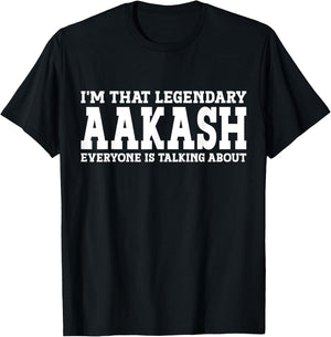 Aakash Personal Name First Name Funny Aakash T-Shirt - T-Shirt | Black