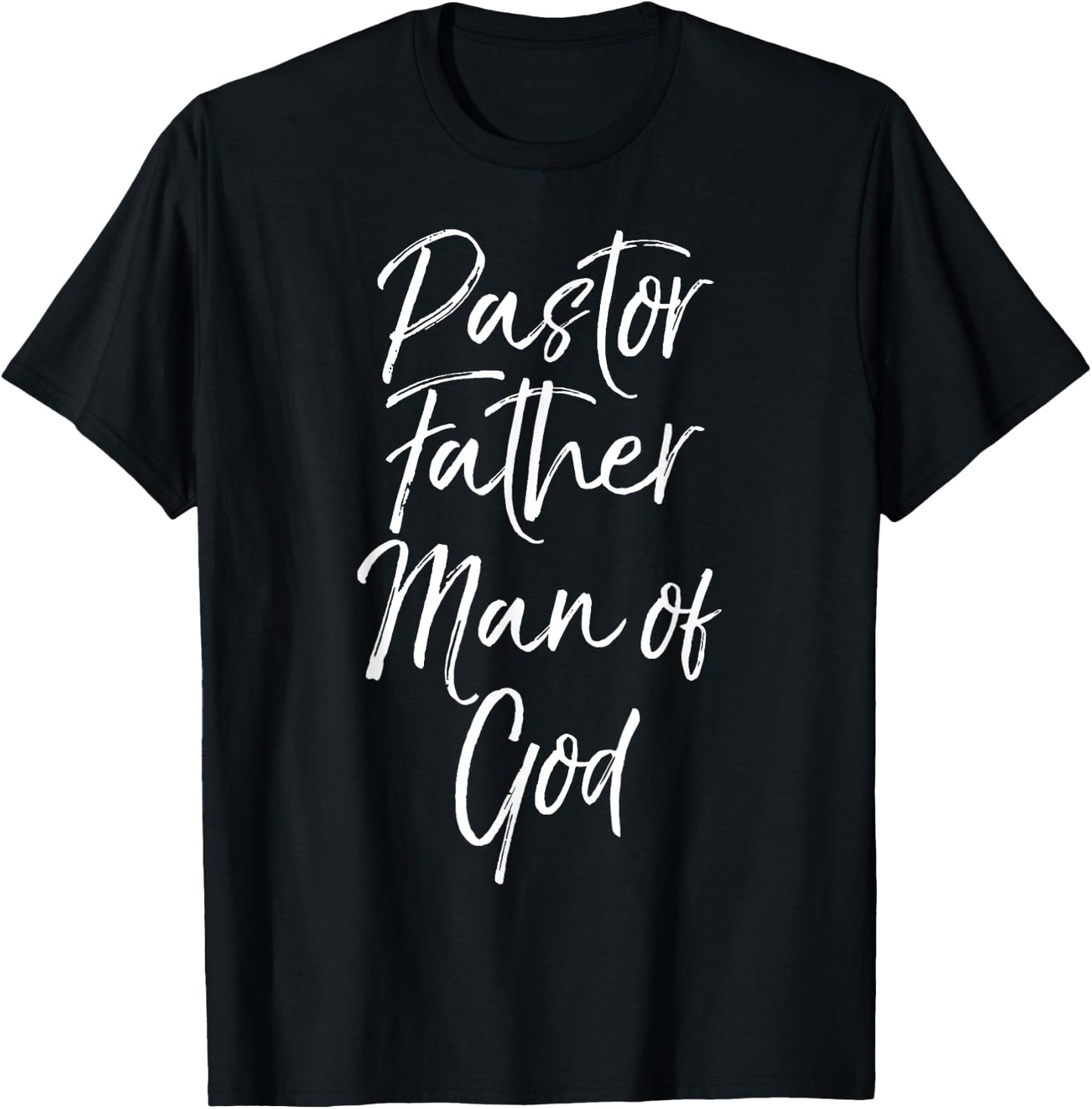 Christian Dad Gift from Wife Cute Pastor Father Man of God T-Shirt - T-Shirt | Black