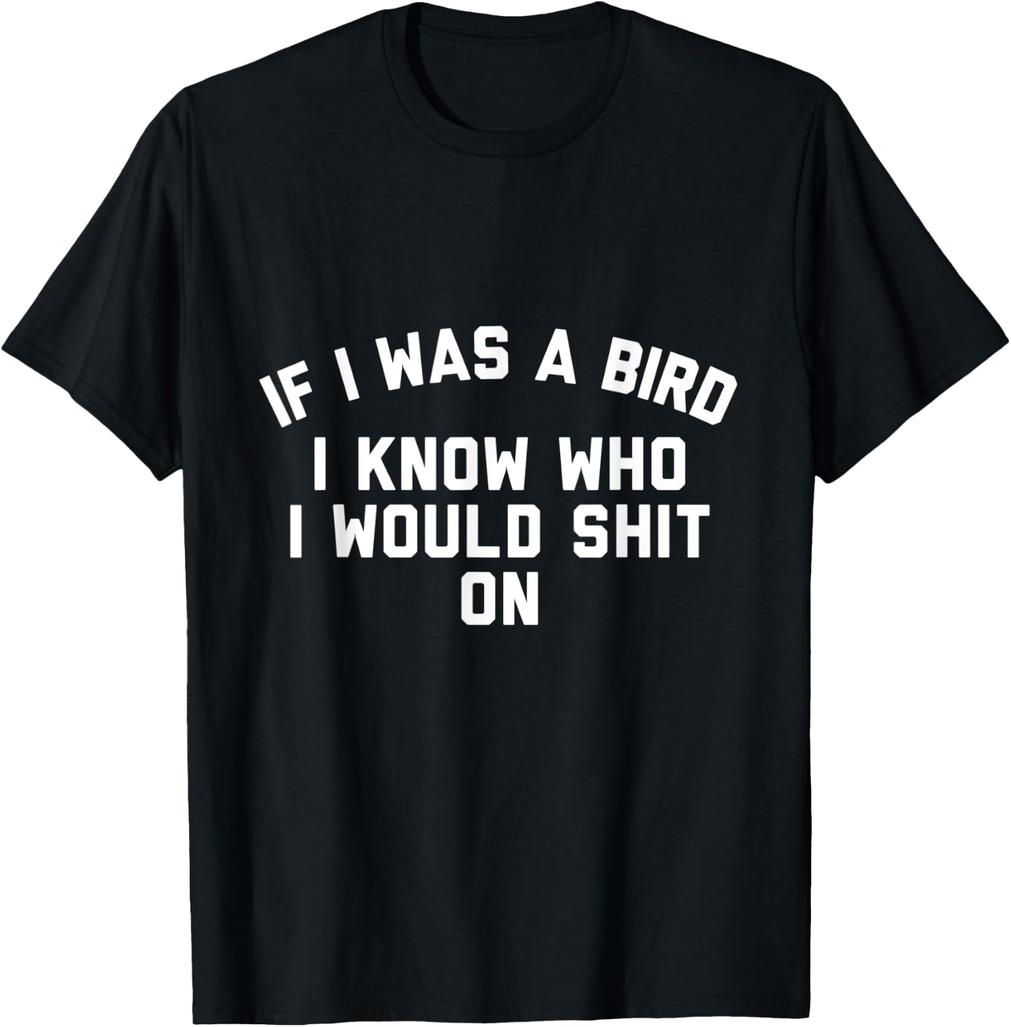 If I Was a Bird I Know Who I Would Shit On T-Shirt - T-Shirt | Black