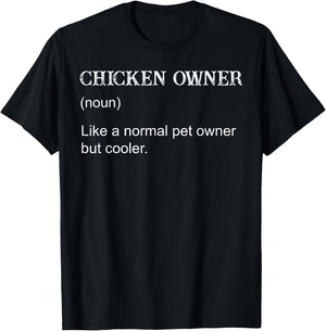 Chicken Owner Definition Expert Chicken Farmer Farming Lover T-Shirt - T-Shirt | Black