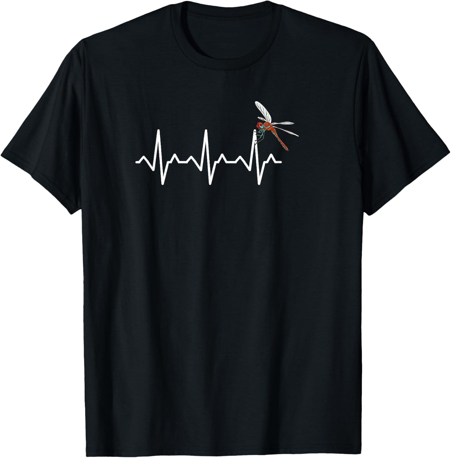 Dragonfly Heartbeat T-Shirt - T-Shirt | Black