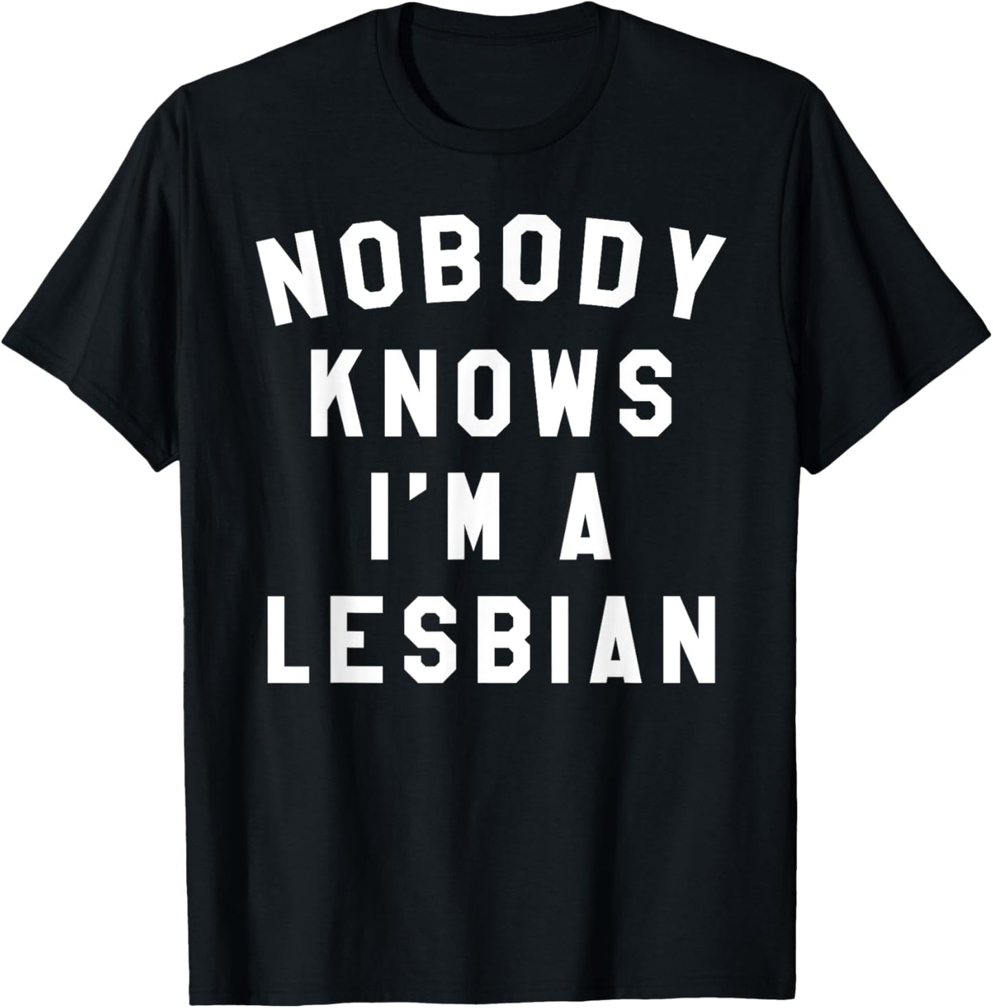 Nobody Knows I'm A Lesbian Queer T-Shirt - T-Shirt | Black
