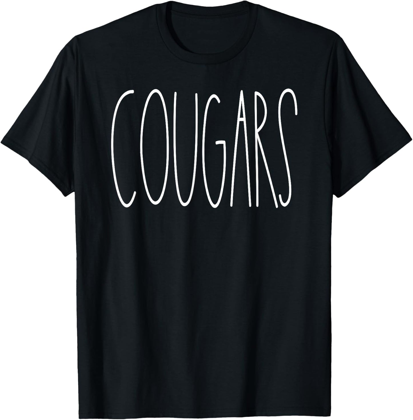 Cougars School Spirit Team Mascot Teacher Gift Women T-Shirt - T-Shirt | Black