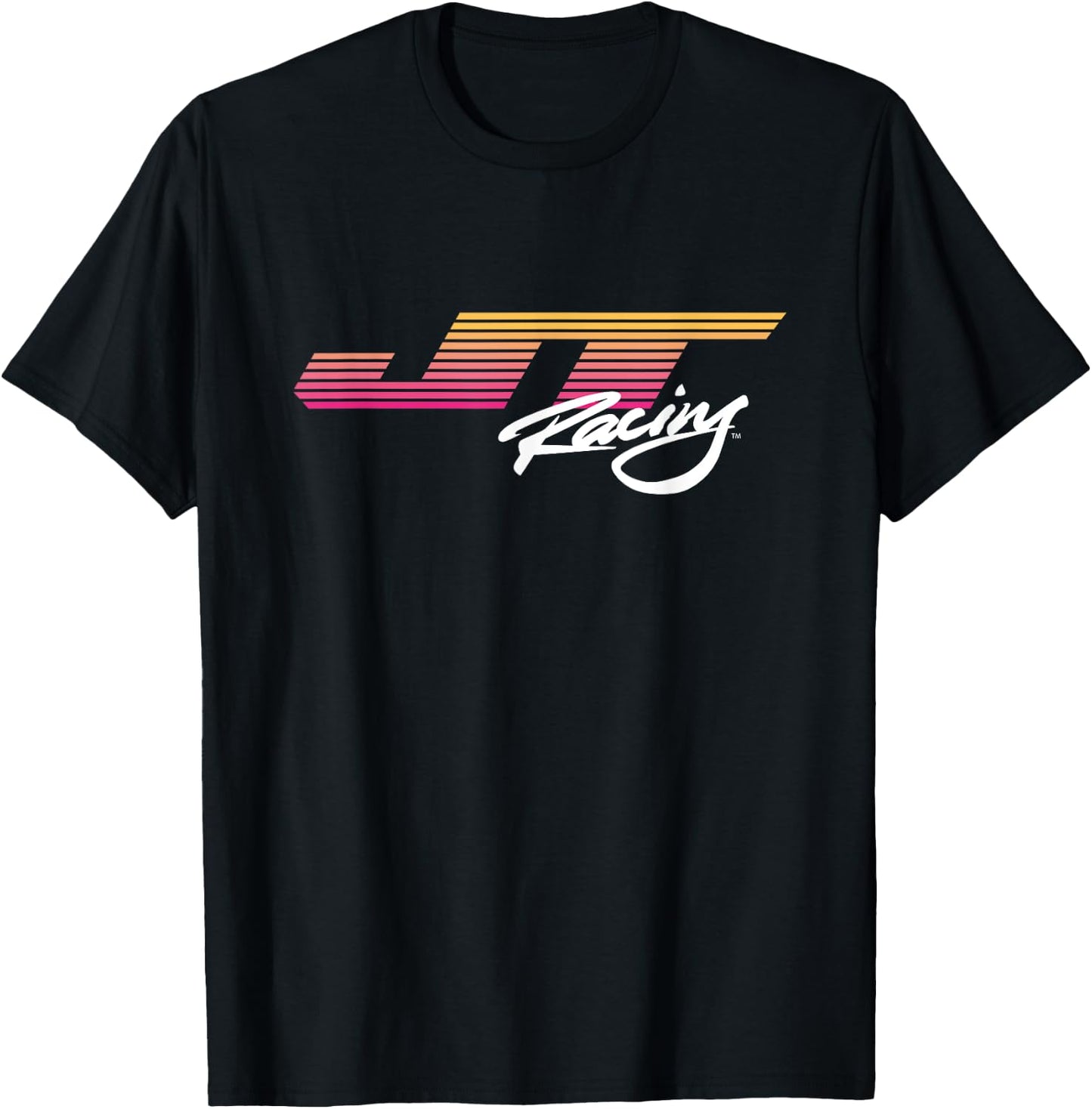 JT Racing Sunset Stripes Logo , Black, S T-Shirt - T-Shirt | Black