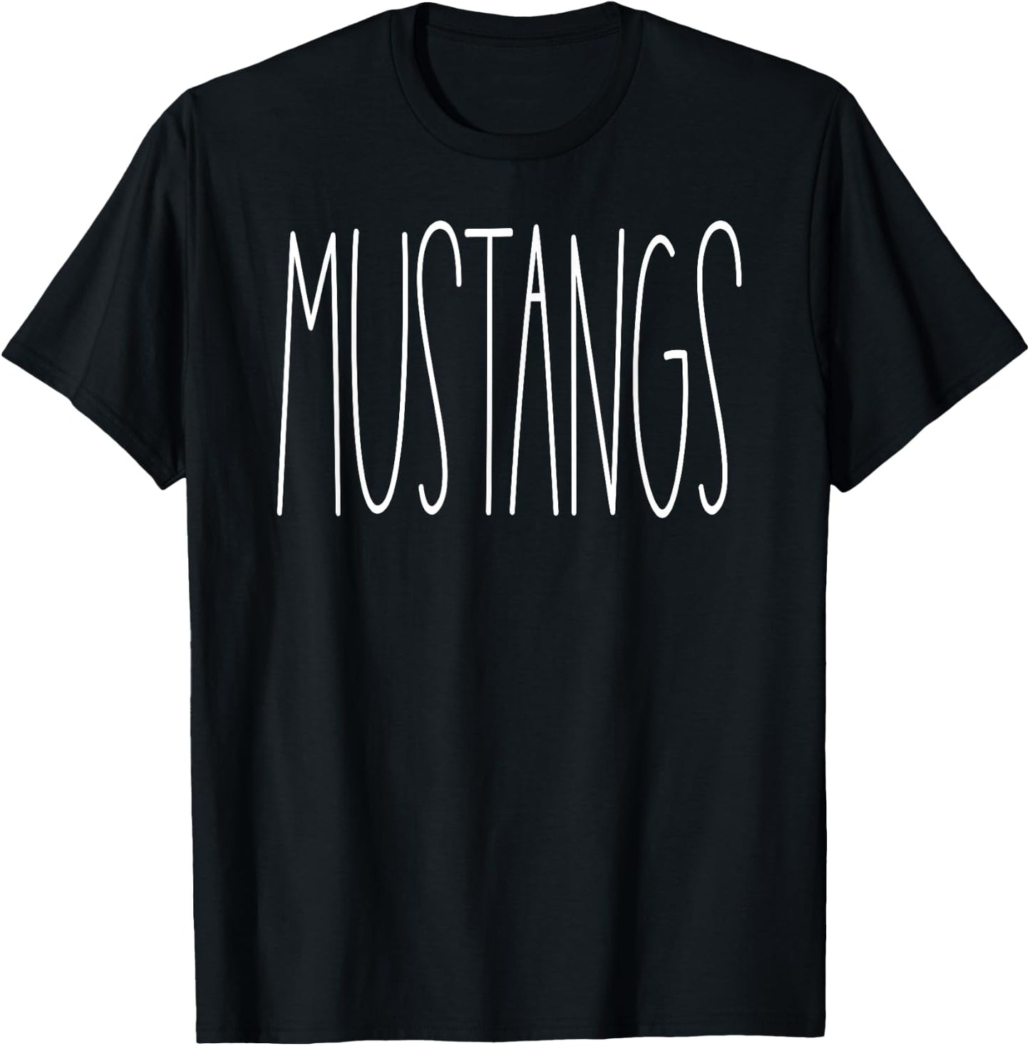 Mustangs School Spirit Team Mascot Teacher Gift Women T-Shirt - T-Shirt | Black