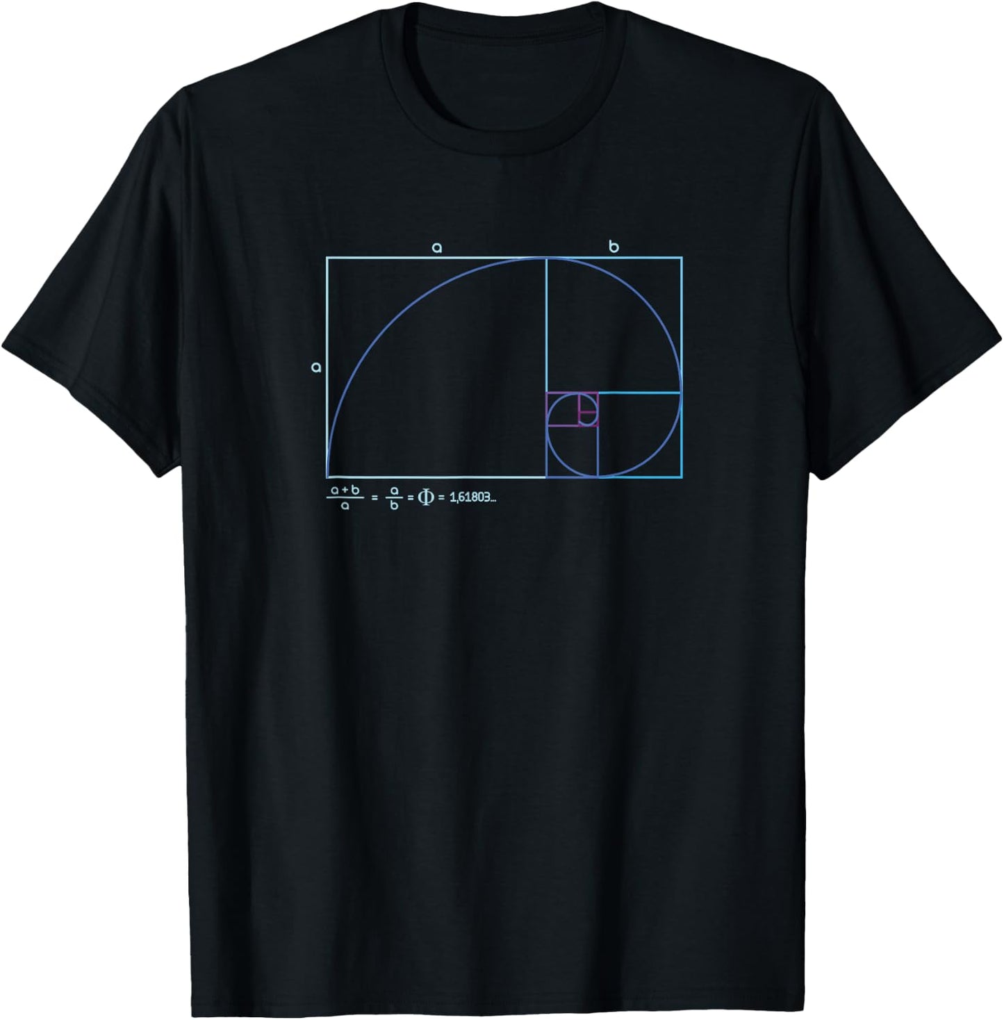 Fibonacci Golden Ratio T-Shirt - T-Shirt | Black