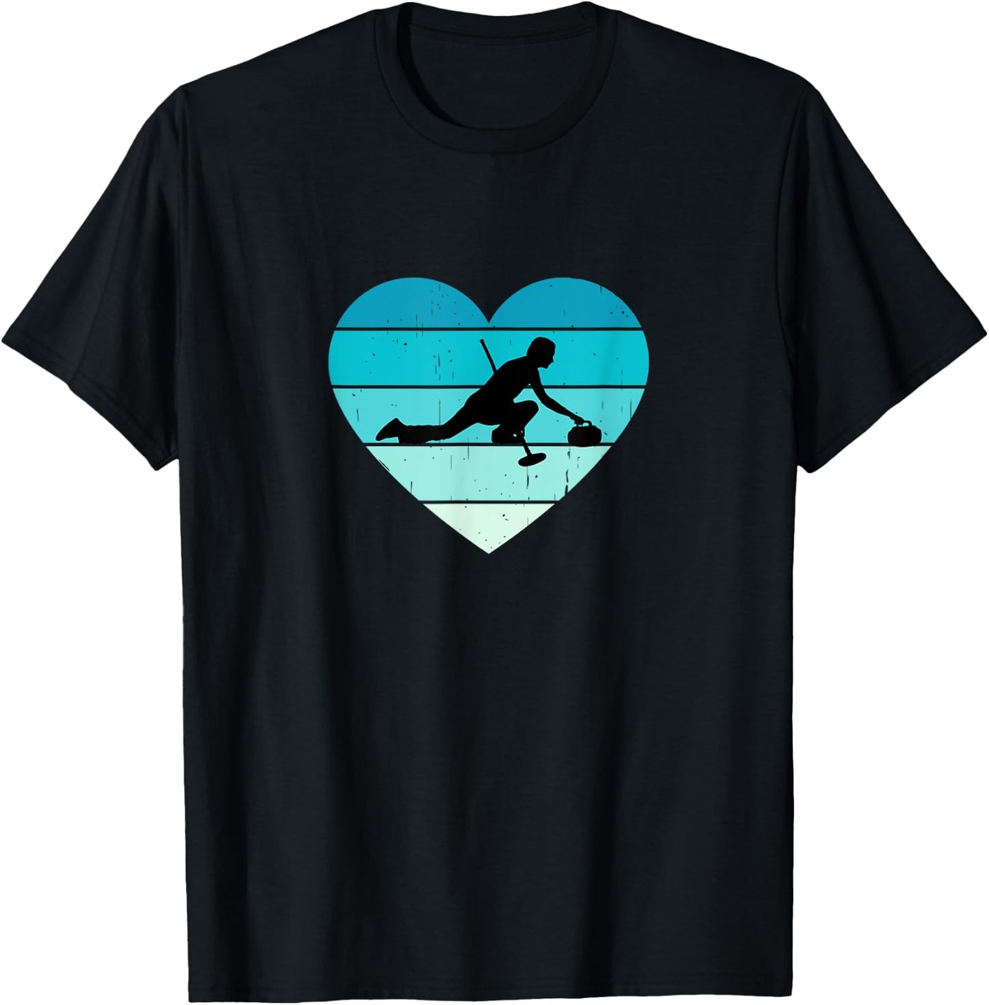 Ich liebe Curling Wintersport Curler Coach Eisstockschießen T-Shirt - T-Shirt | Black