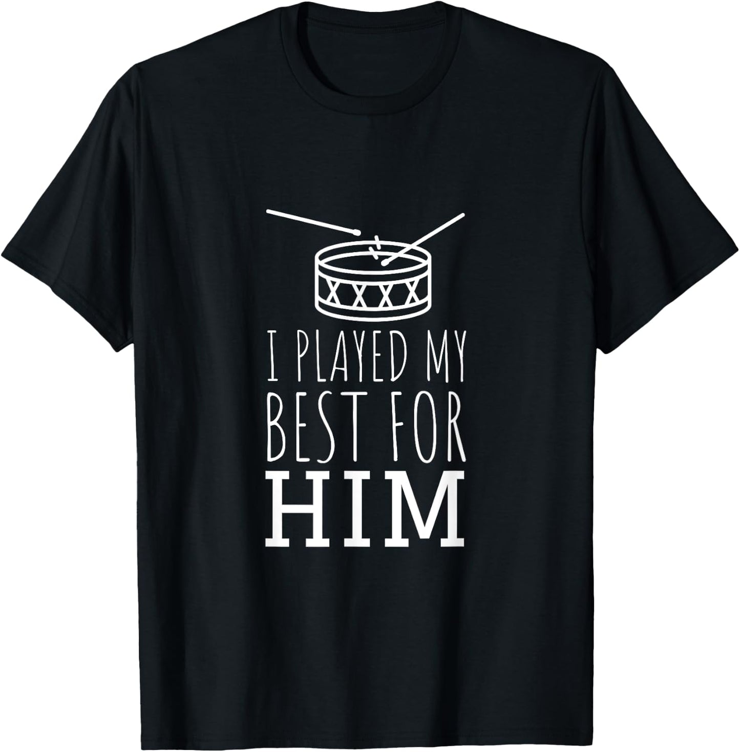 Lil' Drummer Boy Christmas I Played My Best T-Shirt - T-Shirt | Black