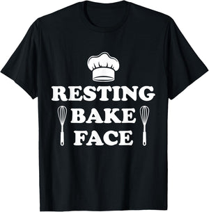 Resting Bake Face Baking Lover Pastry Confectioner Bakery T-Shirt - T-Shirt | Black