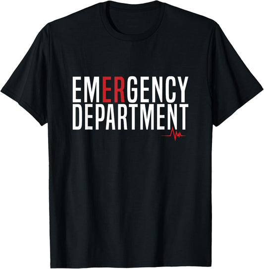 Vintage Emergency Department Emergency Room Nurse Healthcare T-Shirt - T-Shirt | Black