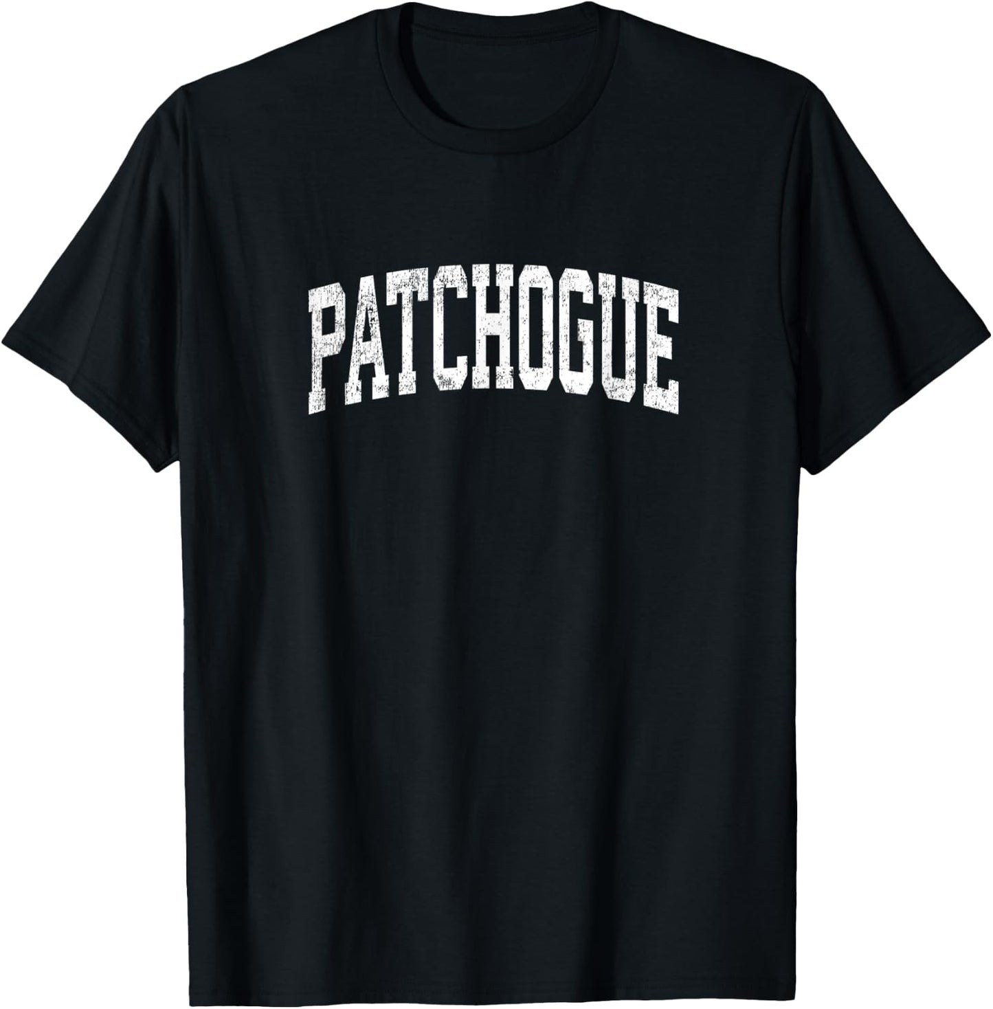 Patchogue New York NY Vintage Athletic Sports Design T-Shirt - T-Shirt | Black