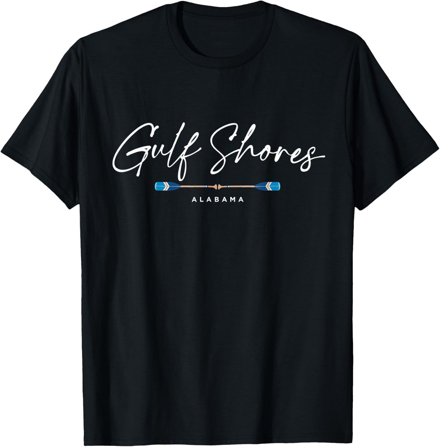 Gulf Shores Alabama Oars Graphic T-Shirt - T-Shirt | Black