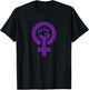 Feminism Symbol Purple Shirt for Feminists , black T-Shirt - T-Shirt | Black