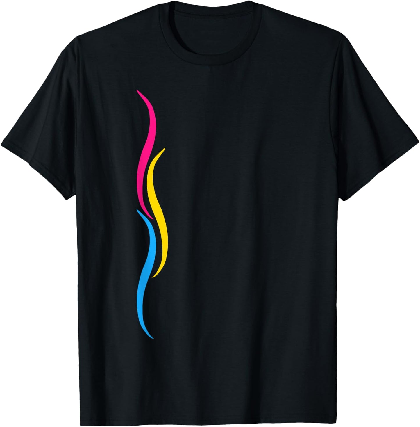Dezente Pansexual Pride Lines, Pansexualität Pan Pride Flagge T-Shirt - T-Shirt | Black