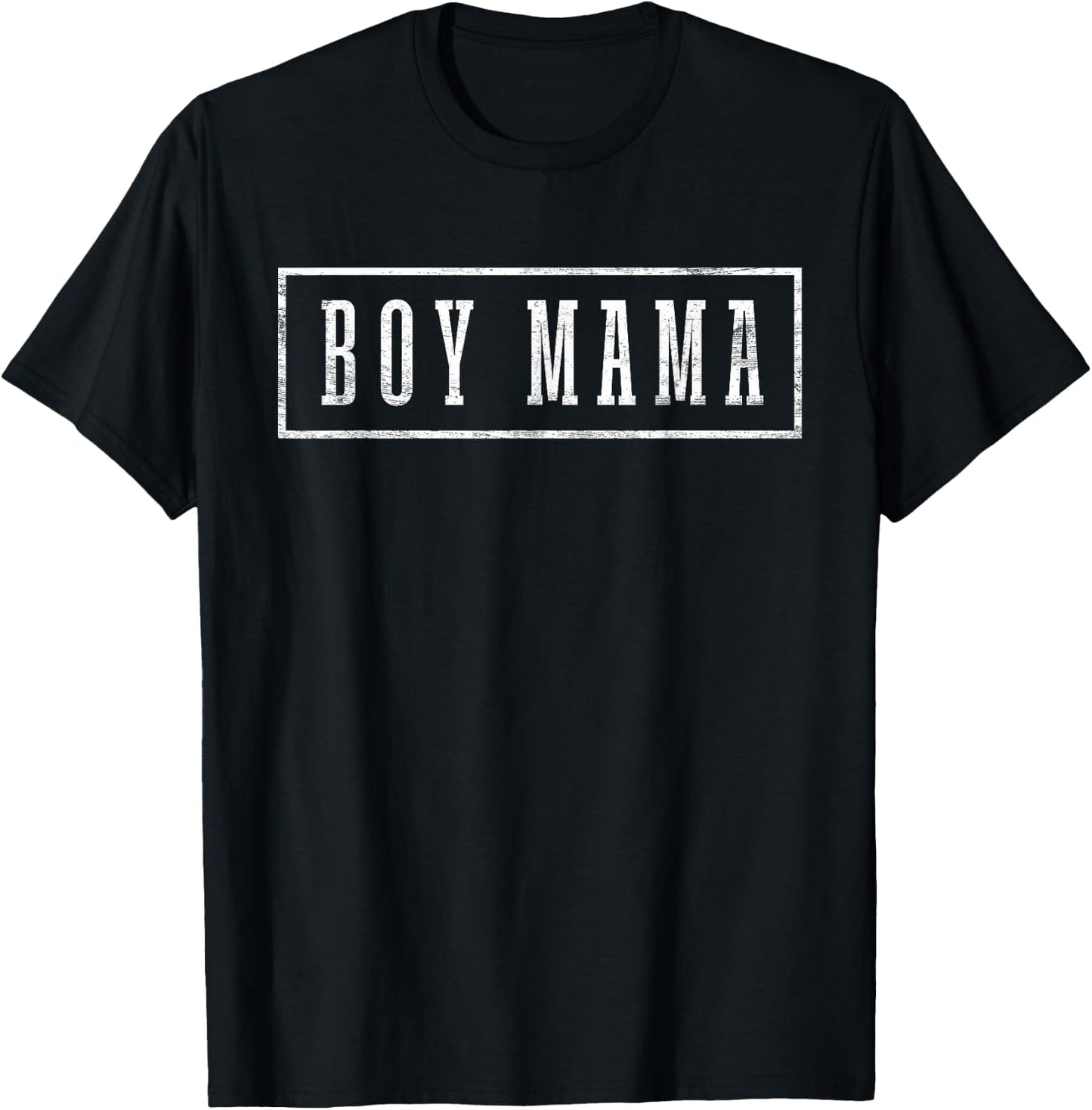 Boy Mama - Sleek Framed Design Mother's Day Boy Mama T-Shirt - T-Shirt | Black