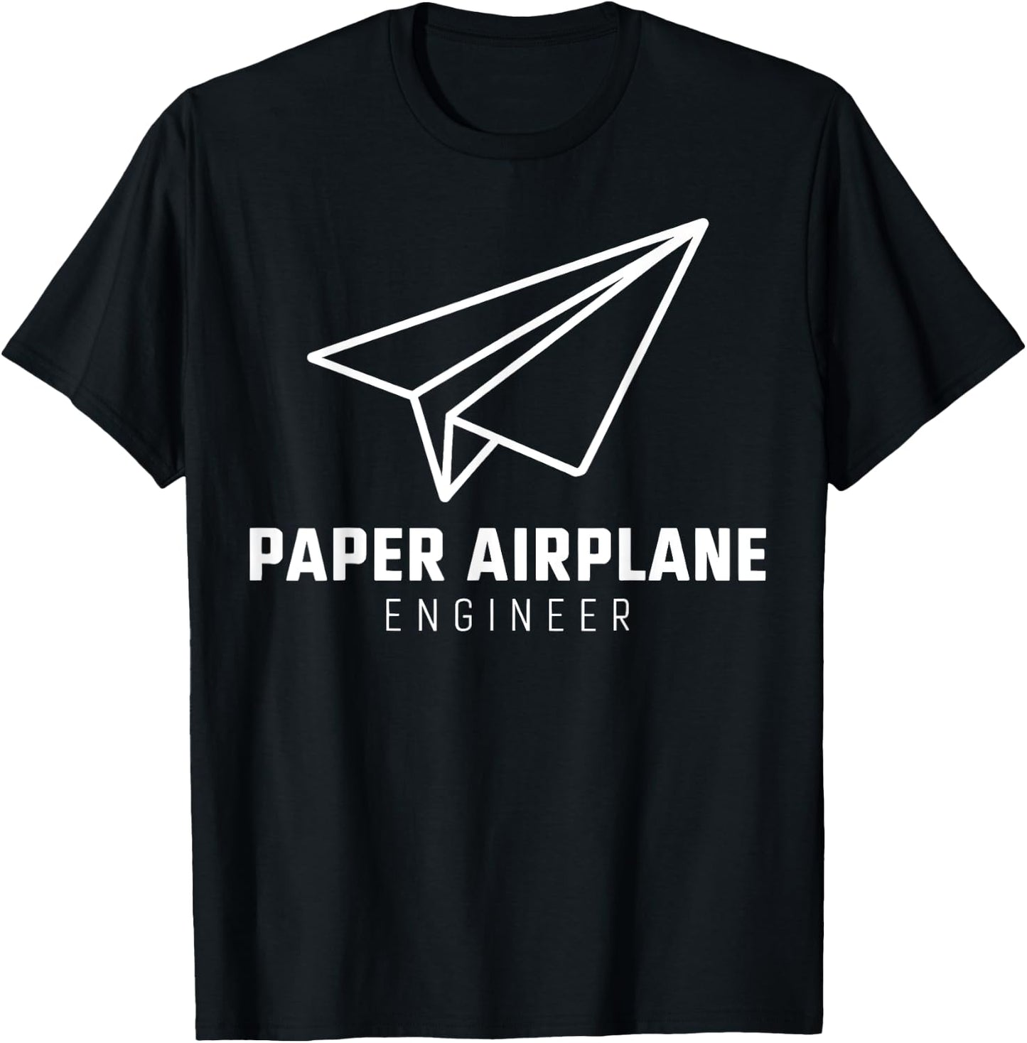 Funny Paper Airplane T-Shirt - T-Shirt | Black