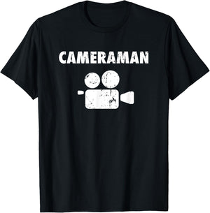 Cameraman Camera Operator Film Video DOP Gift T-Shirt - T-Shirt | Black