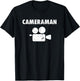 Cameraman Camera Operator Film Video DOP Gift T-Shirt - T-Shirt | Black