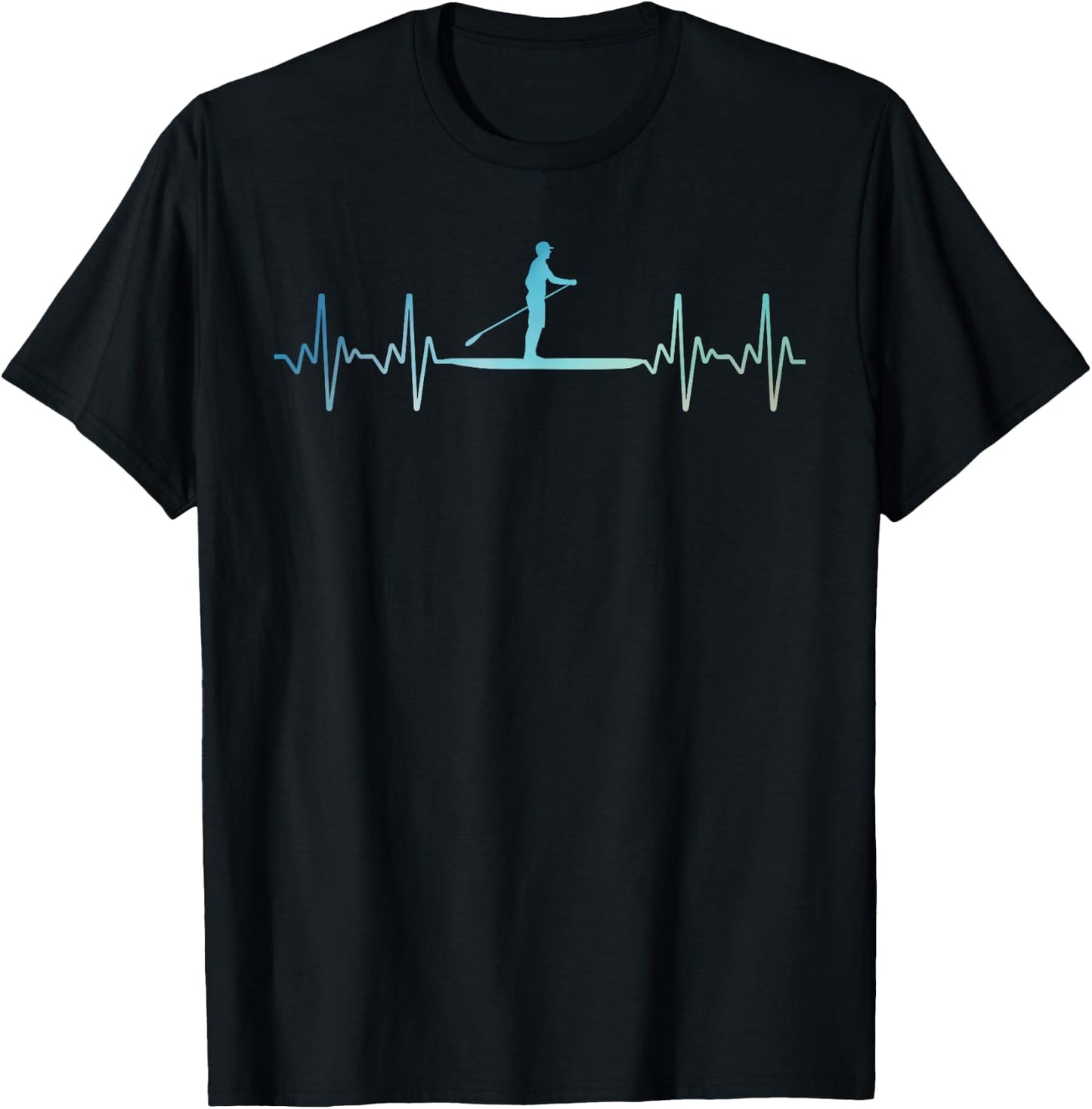 Paddleboarding Art Women SUP Stand Up Paddle Board T-Shirt - T-Shirt | Black