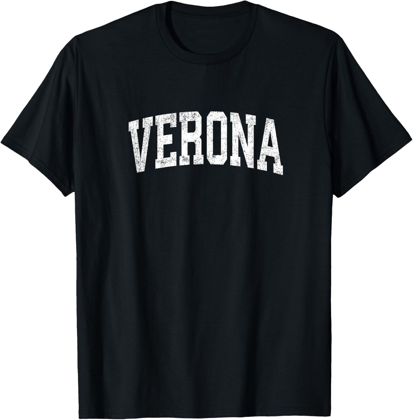 Verona New Jersey NJ Vintage Athletic Sports Design T-Shirt - T-Shirt | Black