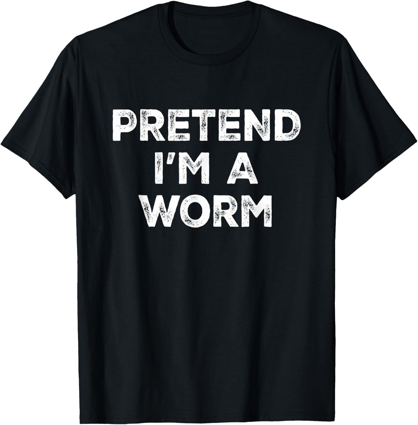Pretend I'm A Worm Lazy Halloween Costume T-Shirt - T-Shirt | Black
