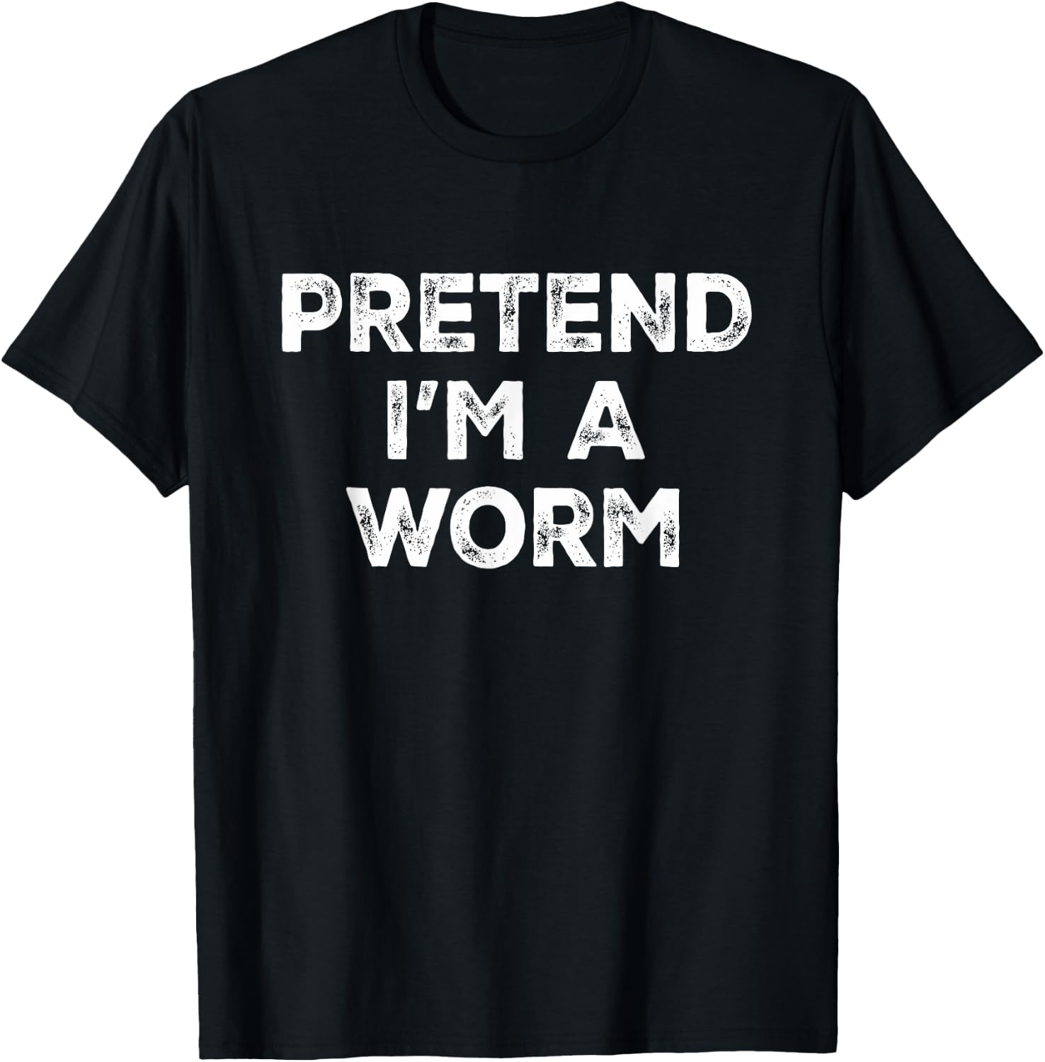 Pretend I'm A Worm Lazy Halloween Costume T-Shirt - T-Shirt | Black