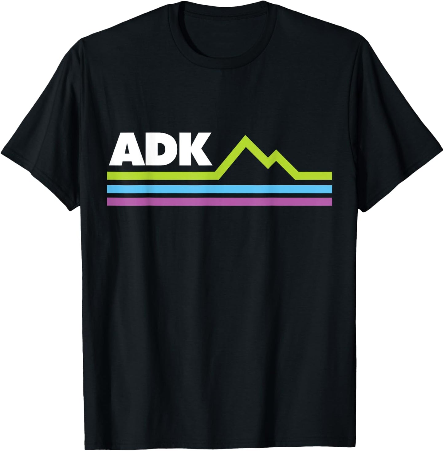 ADK Adirondacks Mountains Shirt T-Shirt - T-Shirt | Black