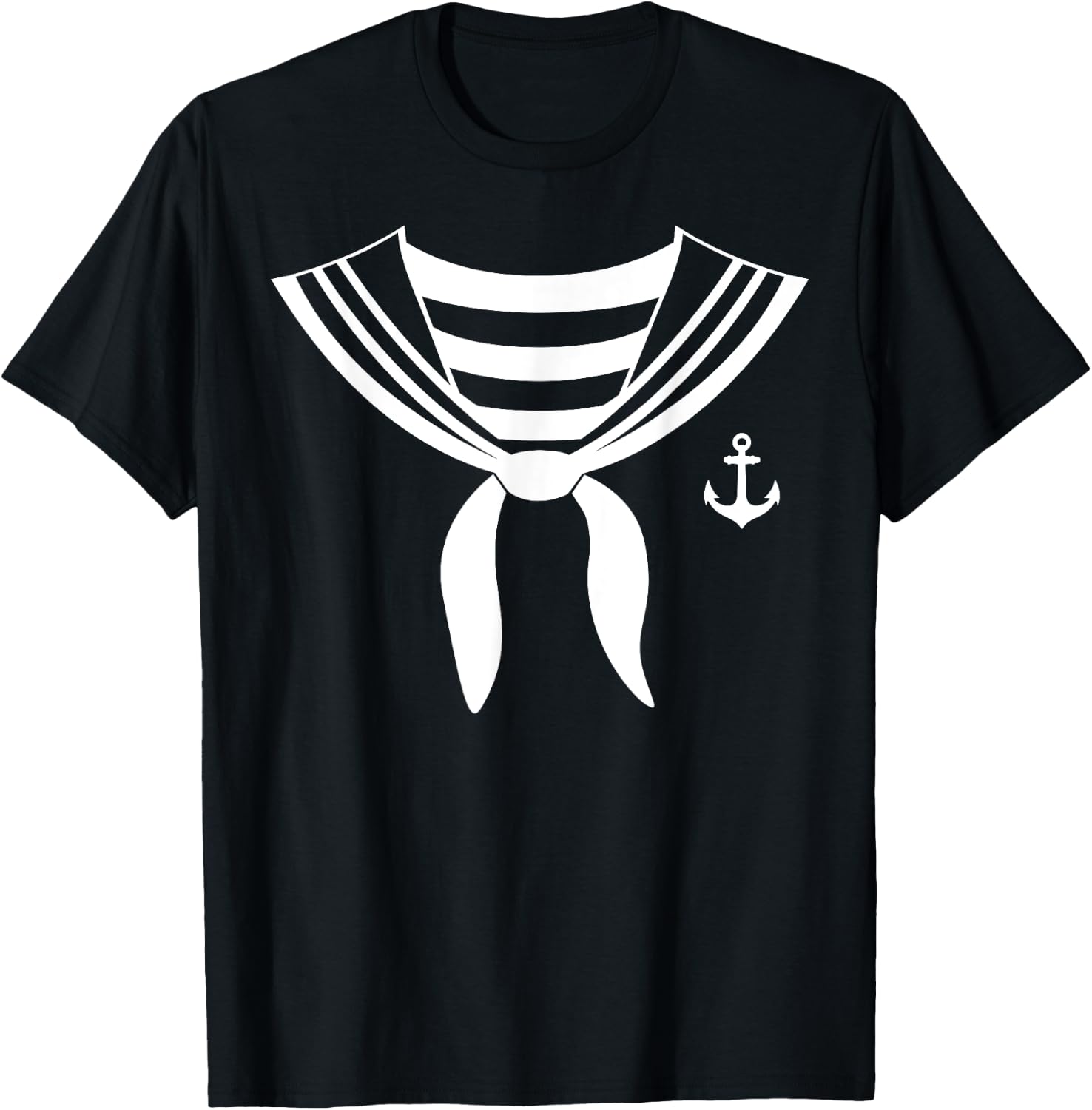 sailor suit sailor uniform sailor sailor , Blue, S T-Shirt - T-Shirt | Black
