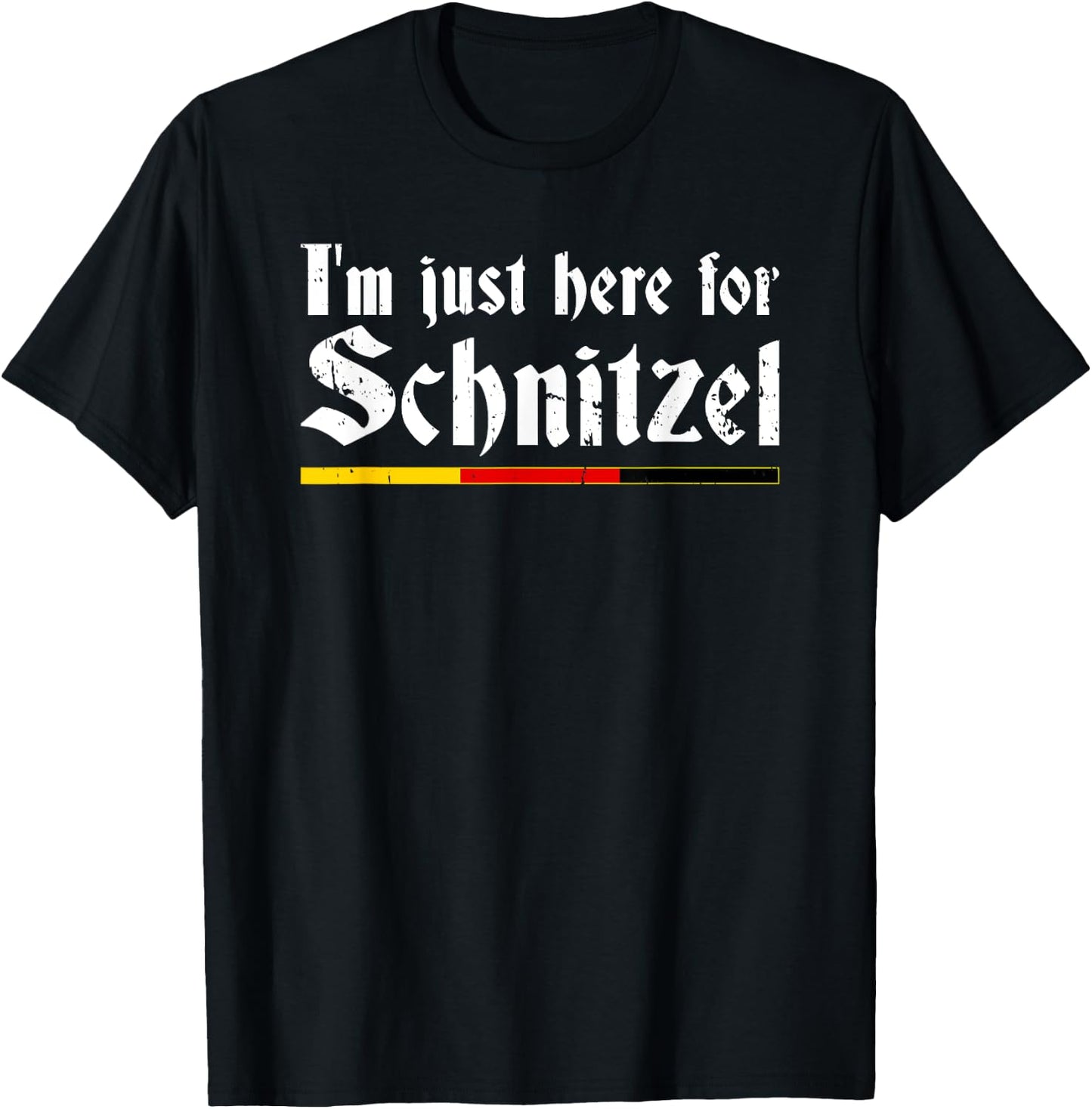 Oktoberfest I'm Just Here For Schnitzel Fun German T-Shirt - T-Shirt | Black