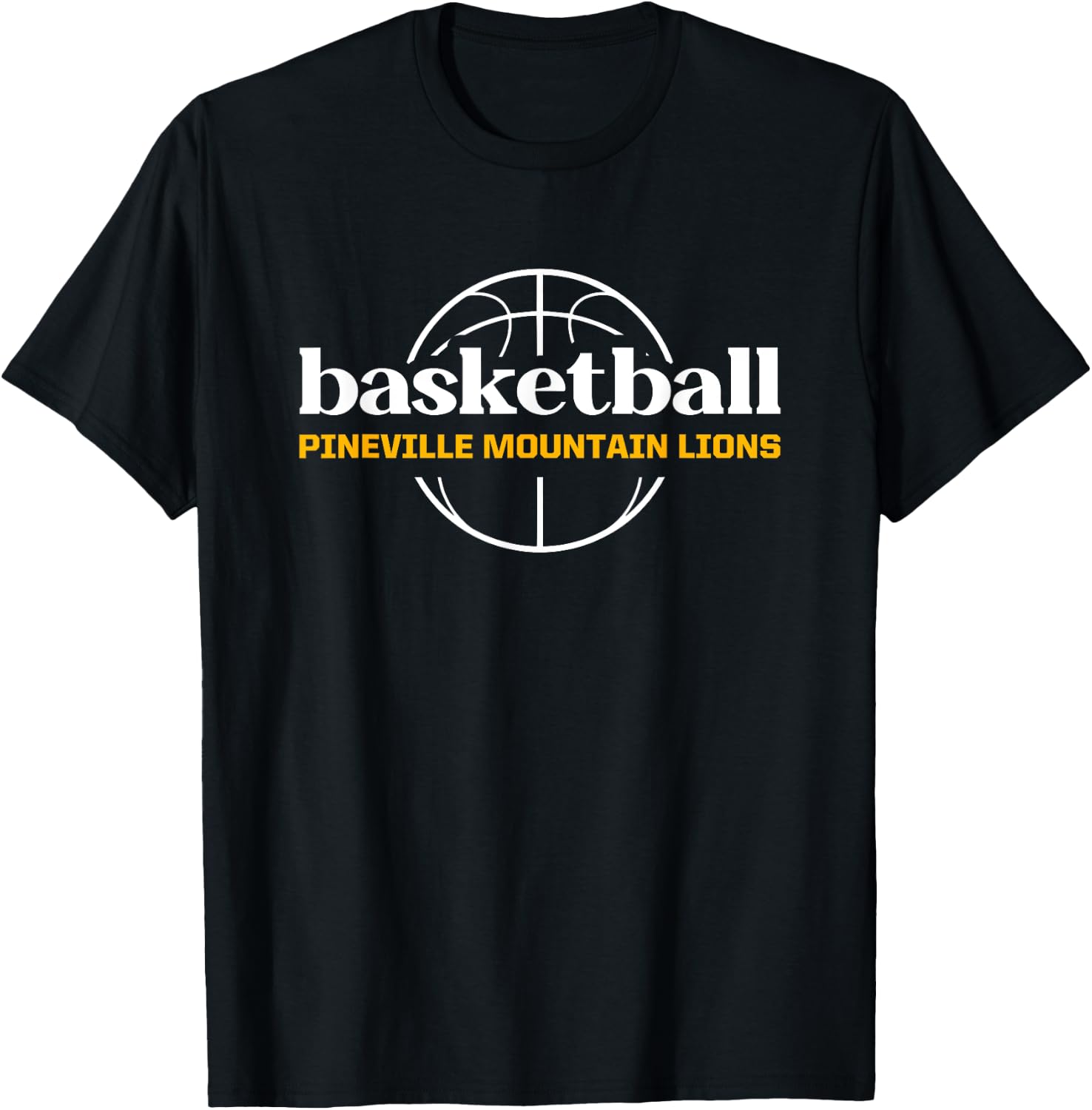 Pineville Mountain Lions Basketball T-Shirt - T-Shirt | Black
