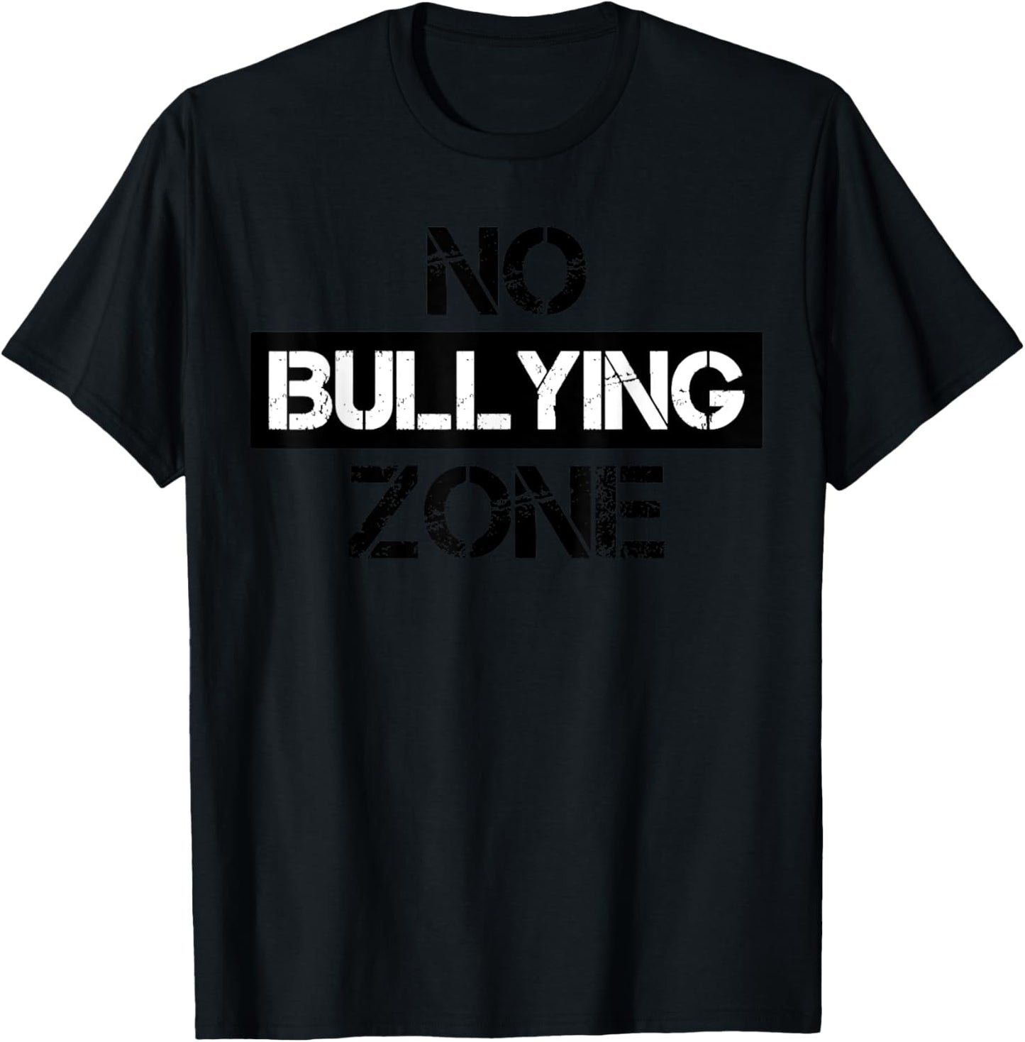 No Bullying Zone Bully Awareness Anti-Violence T-Shirt - T-Shirt | Black