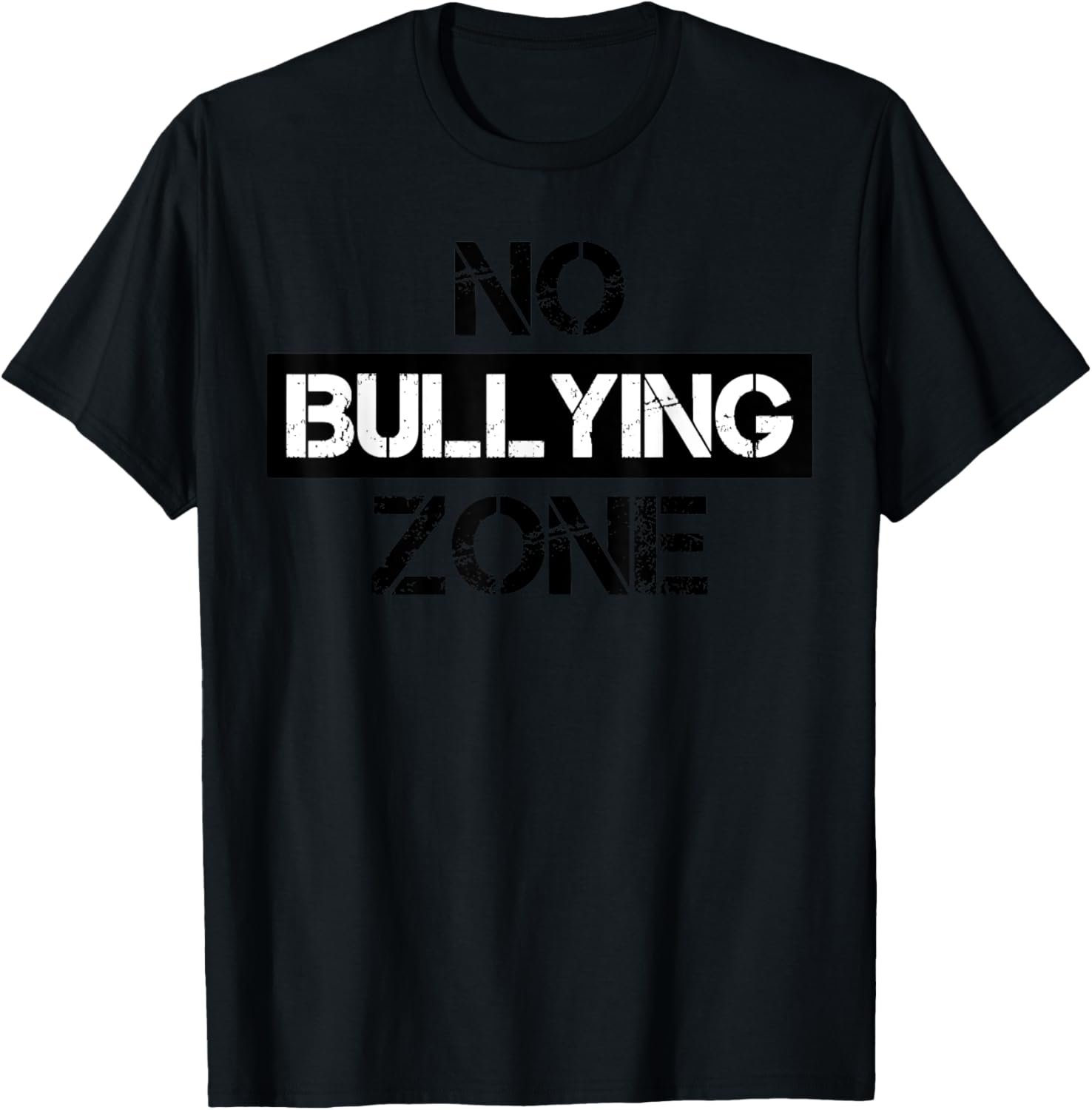 No Bullying Zone Bully Awareness Anti-Violence T-Shirt - T-Shirt | Black