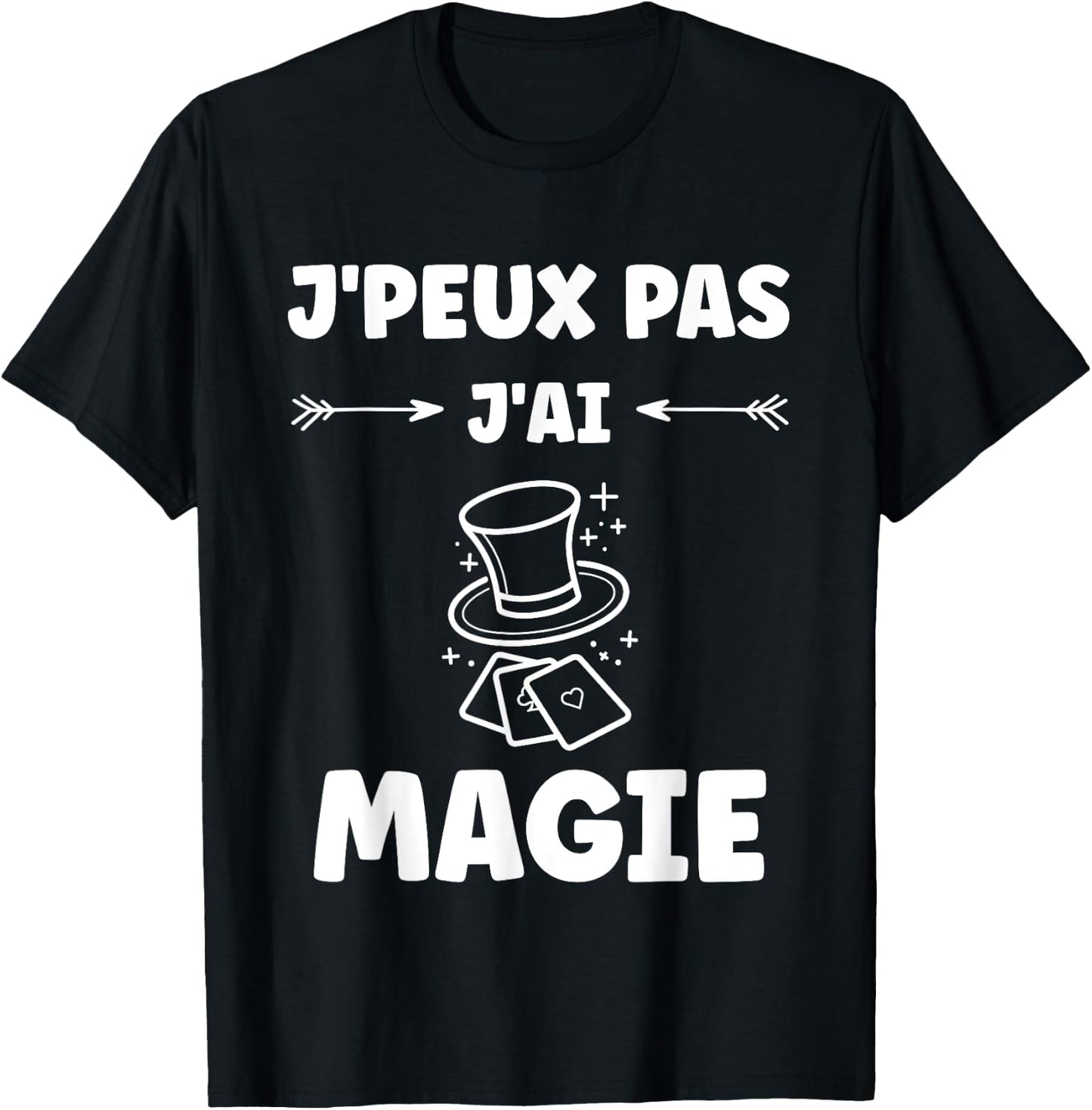 Humour Magicien minimalist magique j'peux pas j'ai Magie , Black, S T-Shirt - T-Shirt | Black