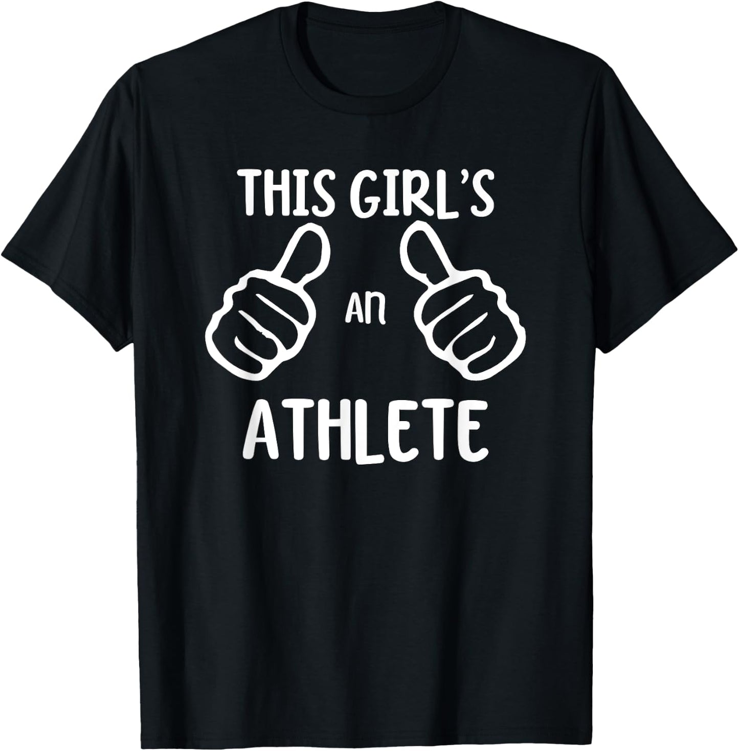 Funny Athletic Athlete This Girl's an Athlete T-Shirt - T-Shirt | Black