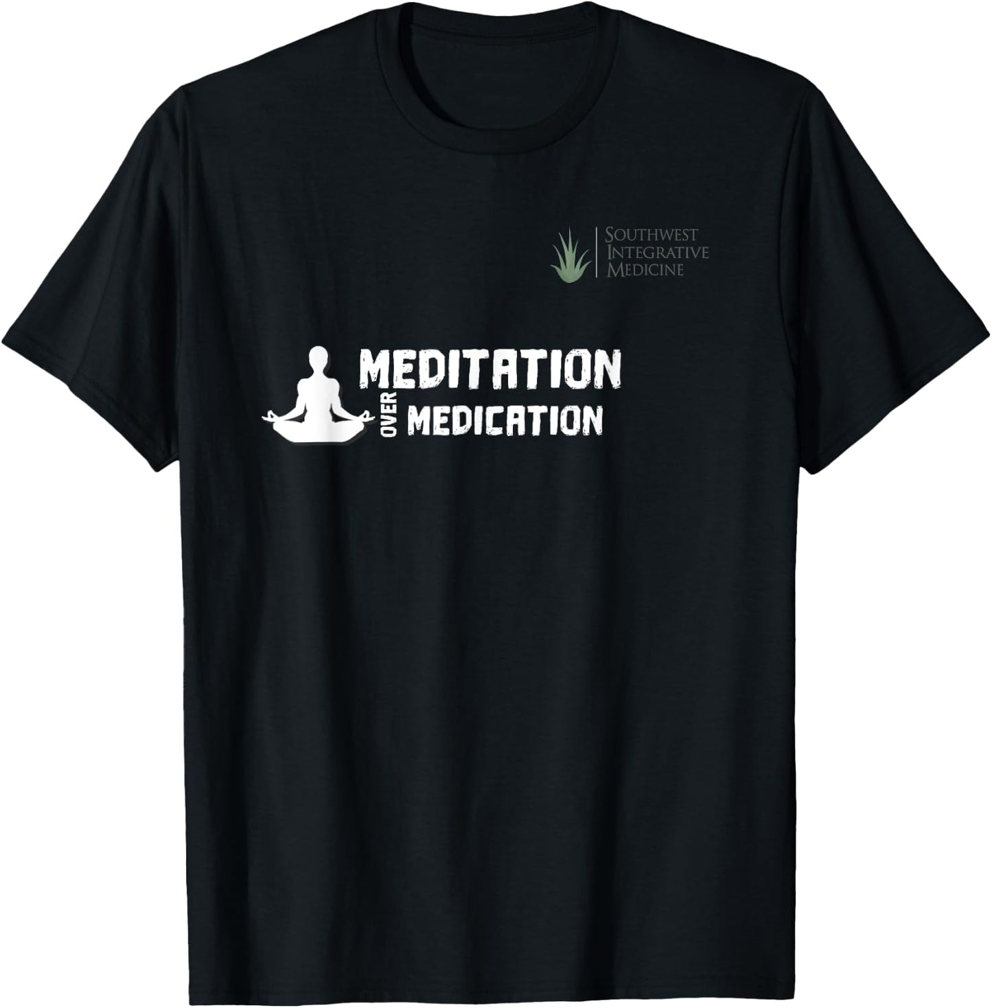 Meditation Over Medication T-Shirt - T-Shirt | Black
