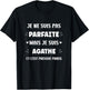 First name I'm not perfect but I'm Agathe T-Shirt - T-Shirt | Black