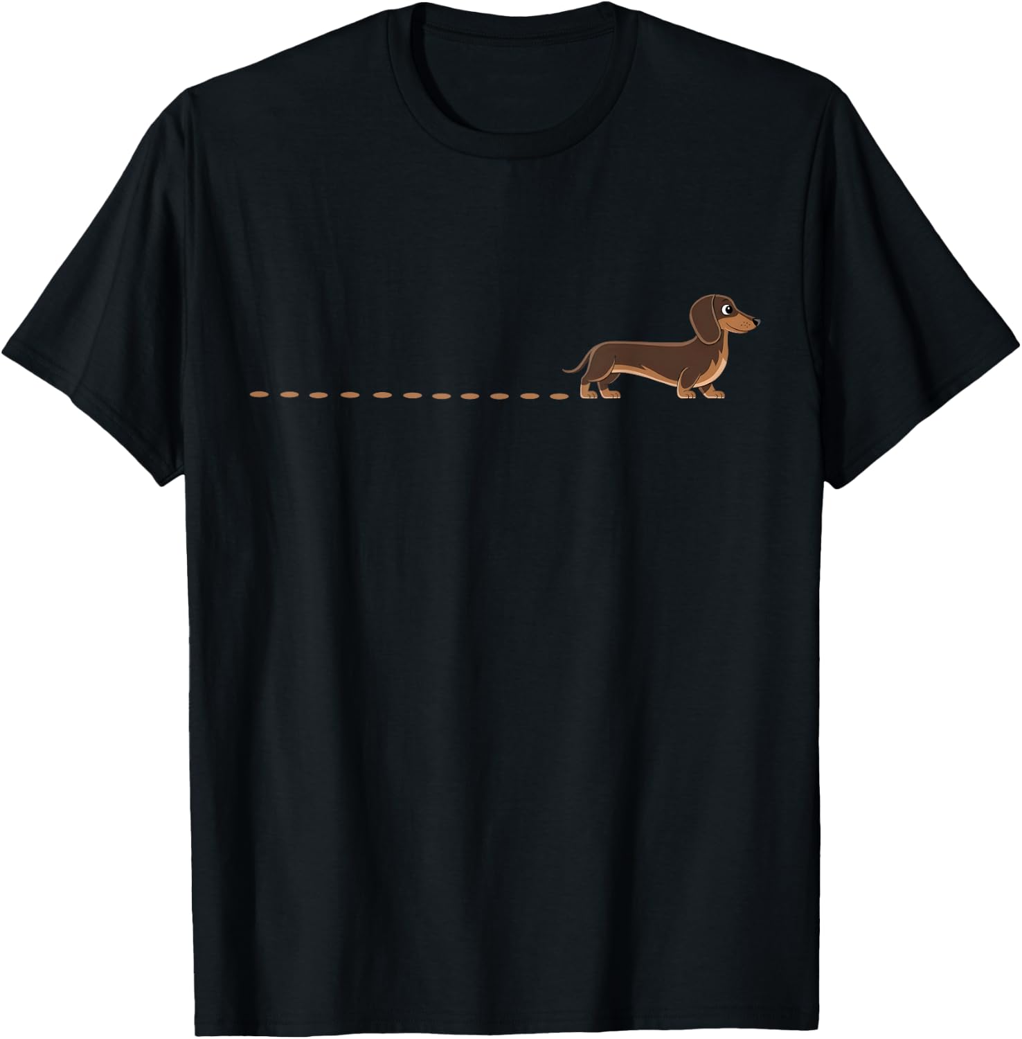 Dackelspuren Dackel Spuren Teckel Dackelspur Dachshund T-Shirt - T-Shirt | Black