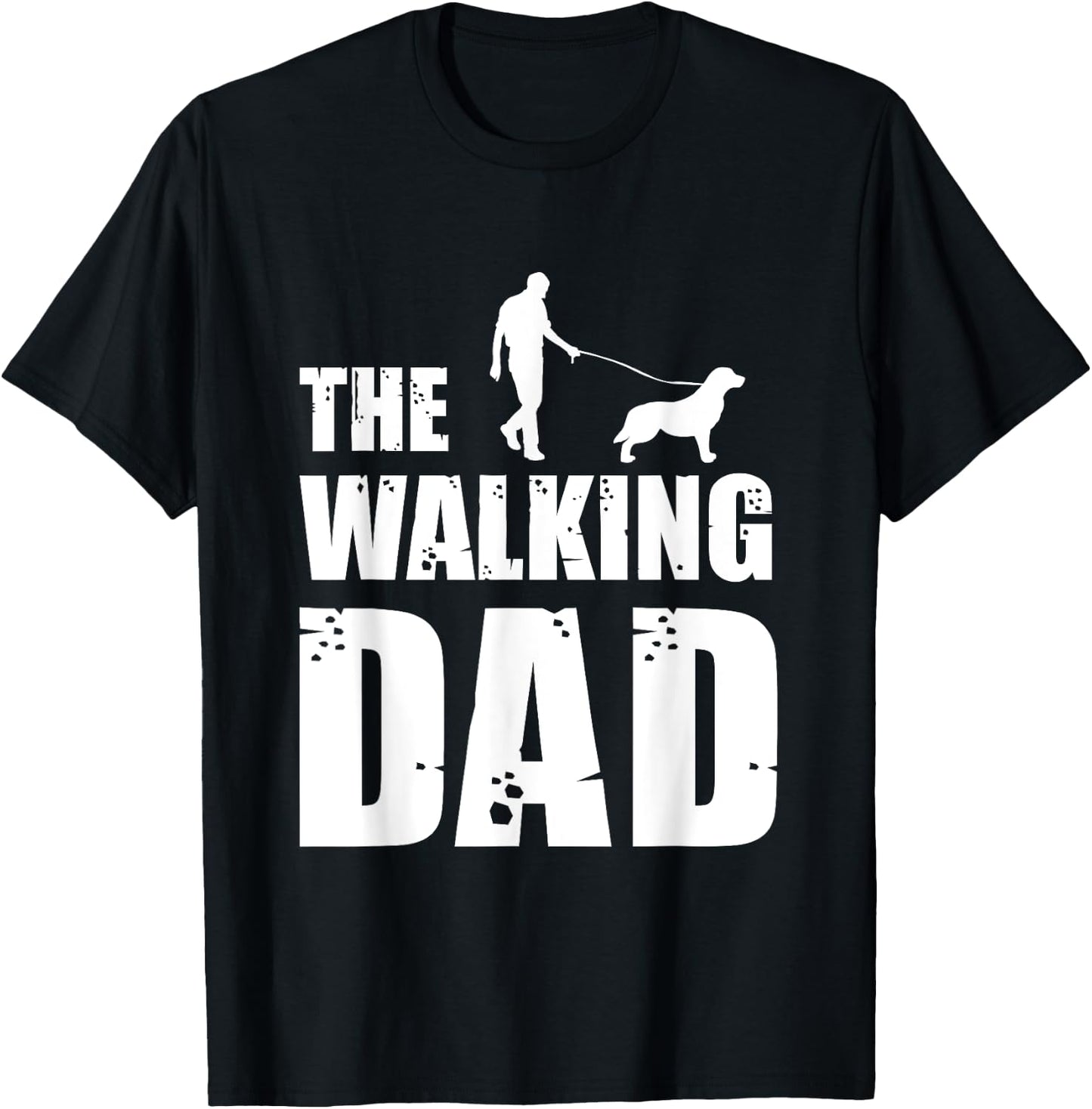 The Walking Dad Golden Retriever Dog Owner Dog Breed Gift Men Women T-Shirt - T-Shirt | Black