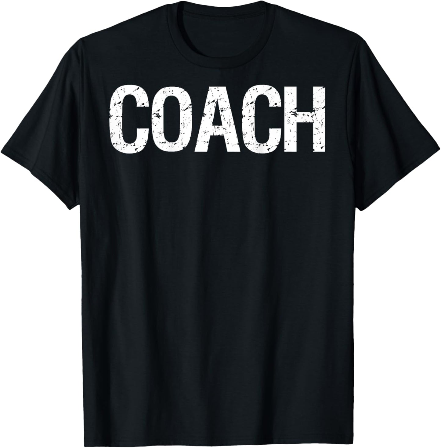Coach on Back for Coaches Soccer Baseball Football T-Shirt - T-Shirt | Black