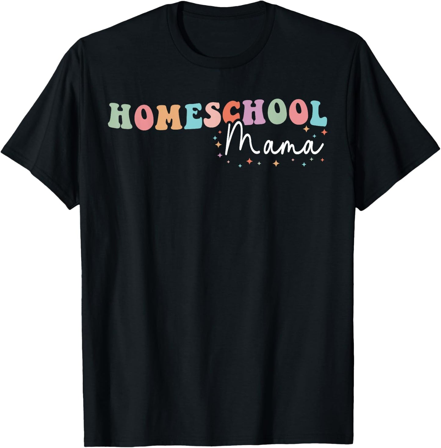 Homeschool Mama Home Education Groovy Homeschooling Mom T-Shirt - T-Shirt | Black