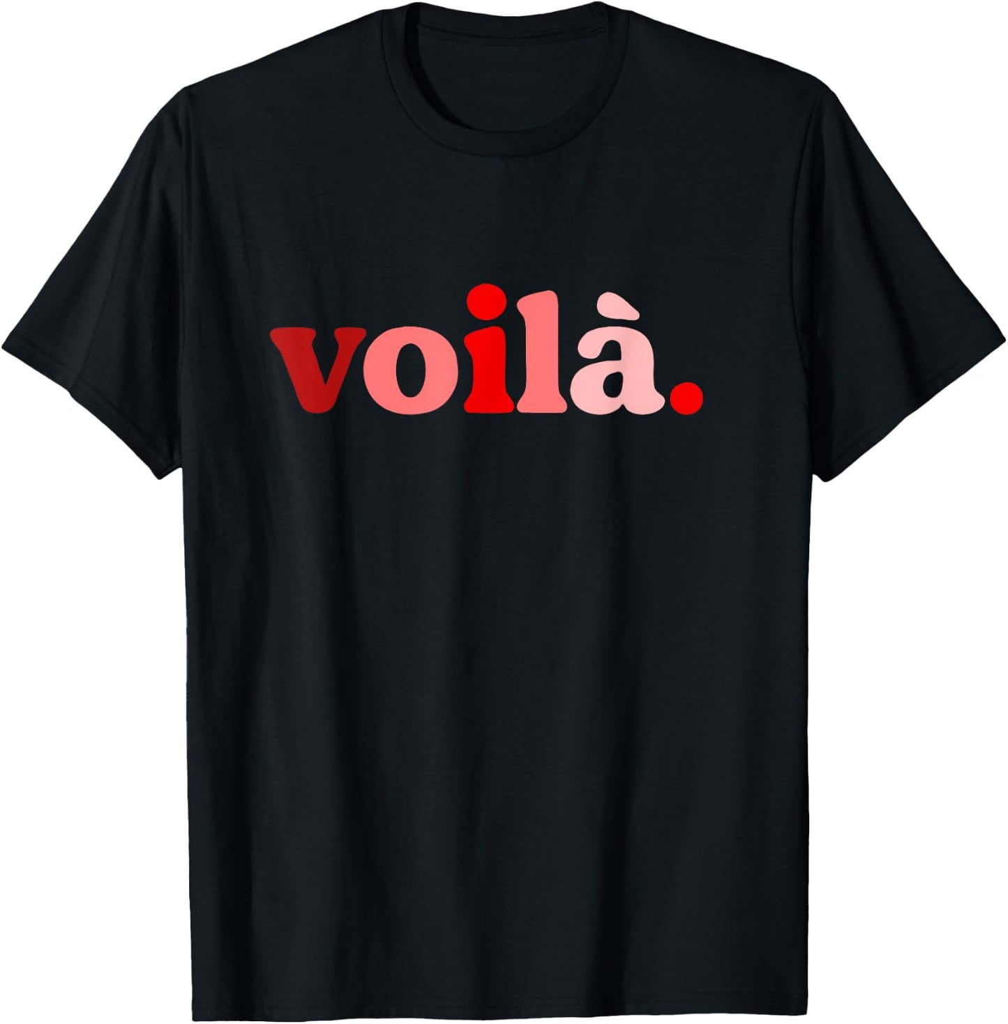 Red Voila! I'm Here Red Graphic T-Shirt - T-Shirt | Black